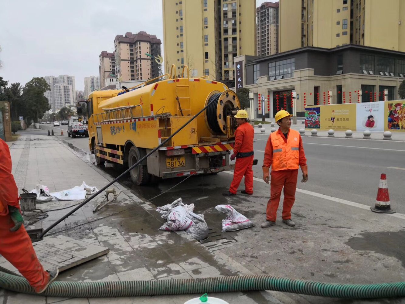 江边乡排污管道清淤-管道清洗